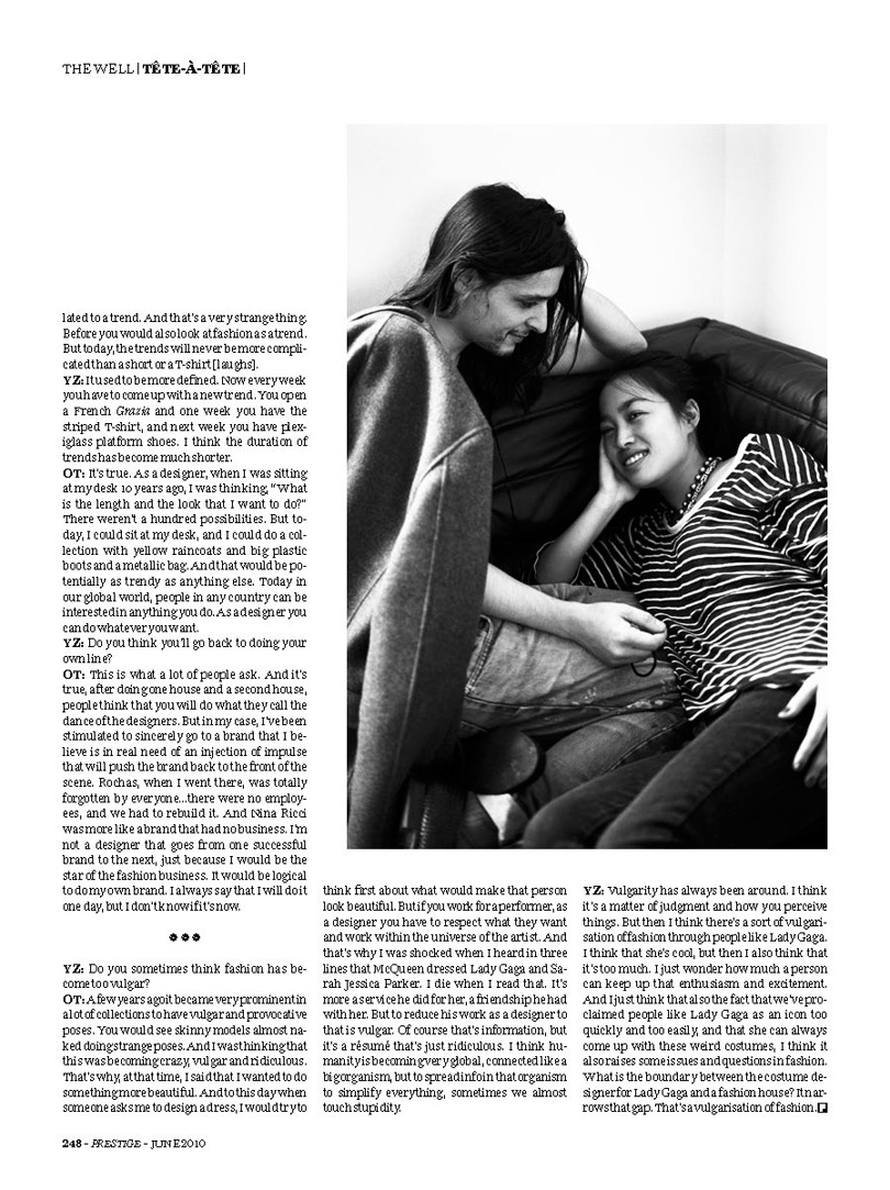 Olivier Theyskens & Yi Zhou by Franco Tettamanti
